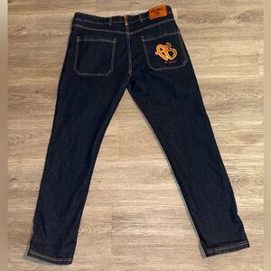 FUBU Mens Blue Jeans 30th Anniversary Collection Classic Straight Leg Dark 38X32